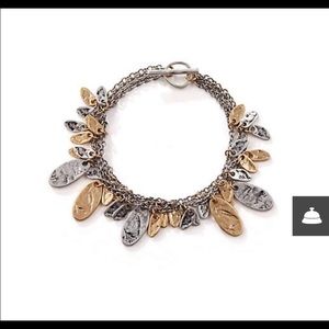 J.Jill hammered metal multi strand bracelet